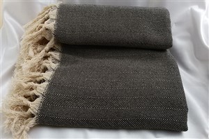 Cotton Clothes - Rug Colleciton - Black -  Herringbone