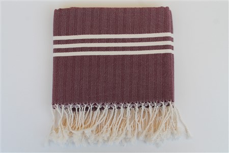 Peştemal - Kilim Koleksiyonu - Bordo Balıksırtı