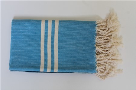 Hand Towel - Hand Towel Collection - Herringbone light blue