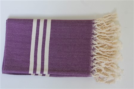 Hand Towel - Hand Towel Collection - Herringbone purple hand towel