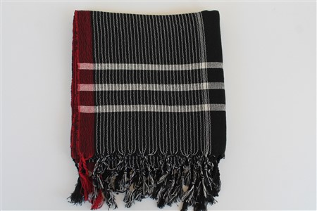 Peshtemal - Rug Colleciton - Red Striped pattern - black