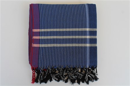 Peshtemal - Rug Colleciton - Red Striped pattern - blue